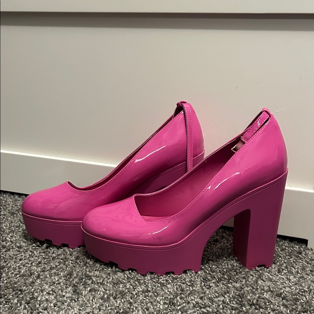 4” Pink Platform Heels